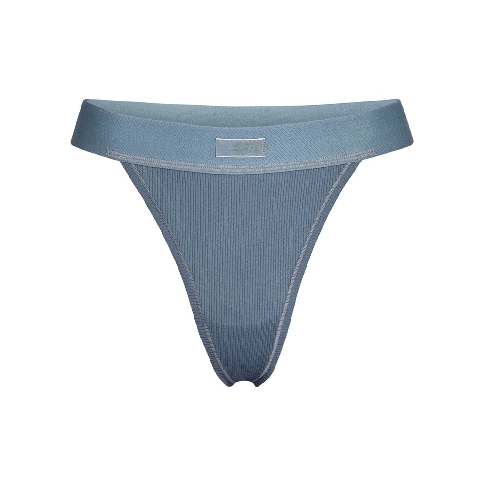 SKIMS COTTON RIB THONG